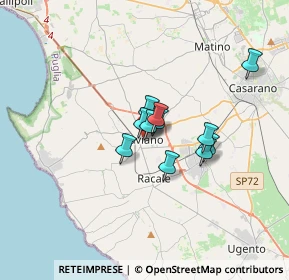 Mappa Via Rodolfo D'Ambrosio, 73057 Taviano LE, Italia (2.25545)