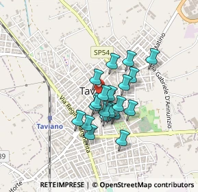 Mappa Via Rodolfo D'Ambrosio, 73057 Taviano LE, Italia (0.332)