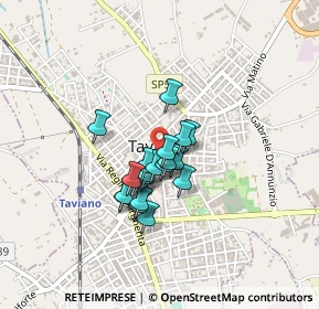 Mappa Via Rodolfo D'Ambrosio, 73057 Taviano LE, Italia (0.3035)