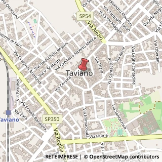 Mappa Via Rodolfo D'Ambrosio, 53, 73057 Taviano, Lecce (Puglia)