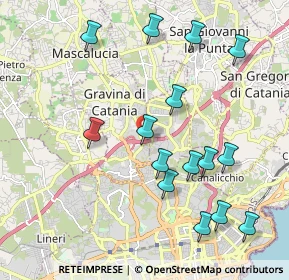 Mappa Via Francesco Zangri, 95030 Gravina di Catania CT, Italia (2.44067)