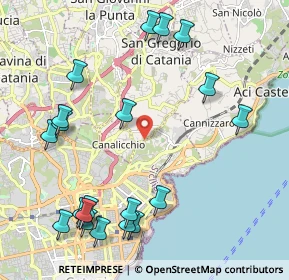 Mappa Via Sgroppillo, 95126 San Gregorio di Catania CT, Italia (2.8965)