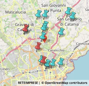 Mappa Via Leucatia Croce, 95030 Gravina di Catania CT, Italia (2.13118)