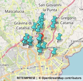 Mappa Via Leucatia Croce, 95030 Gravina di Catania CT, Italia (1.4355)