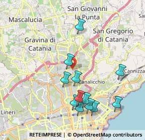 Mappa Via Leucatia Croce, 95030 Gravina di Catania CT, Italia (2.25)