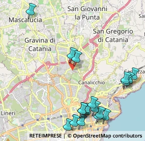 Mappa Via Leucatia Croce, 95030 Gravina di Catania CT, Italia (3.03737)
