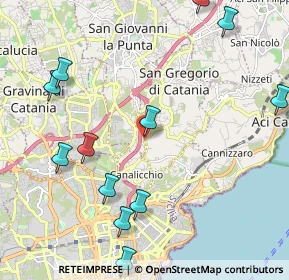 Mappa Via Carrubbazza, 95037 San Giovanni La Punta CT, Italia (2.94417)