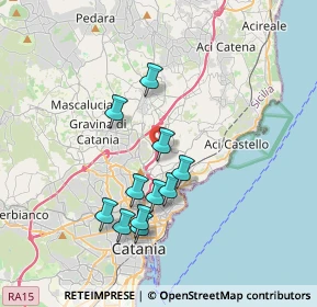 Mappa Via Carrubbazza, 95037 San Giovanni La Punta CT, Italia (3.60636)