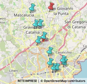 Mappa Via A. di Sangiuliano, 95030 Gravina di Catania CT, Italia (2.255)