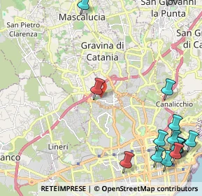 Mappa Via Guglielmo Oberdam, 95030 Gravina di Catania CT, Italia (3.65333)