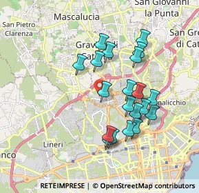 Mappa Via Fratelli Bandiera, 95030 Gravina di Catania CT, Italia (1.8725)