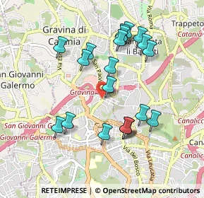 Mappa Via Domenico Savio S., 95030 Gravina di Catania CT, Italia (1.019)
