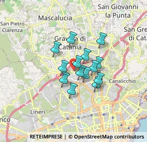 Mappa Via Guido Gozzano, 95030 Gravina di Catania CT, Italia (1.205)
