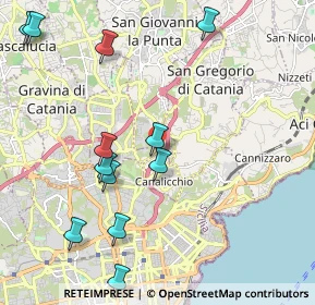 Mappa Via Niccolò Copernico, 95037 San Giovanni La Punta CT, Italia (2.74583)