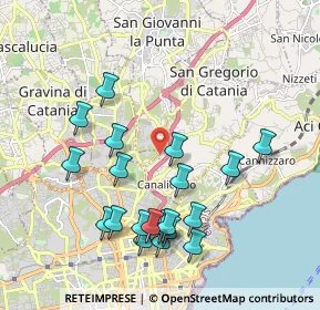 Mappa Via Niccolò Copernico, 95037 San Giovanni La Punta CT, Italia (2.2825)