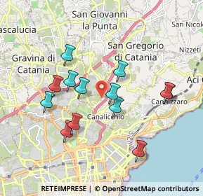 Mappa Via Niccolò Copernico, 95037 San Giovanni La Punta CT, Italia (1.91231)