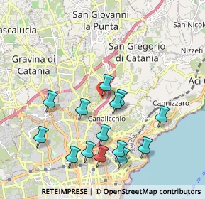 Mappa Via Niccolò Copernico, 95037 San Giovanni La Punta CT, Italia (2.25643)