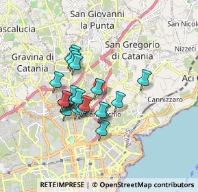 Mappa Via Niccolò Copernico, 95037 San Giovanni La Punta CT, Italia (1.529)