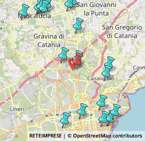 Mappa Largo Barriera del Bosco, 95030 Gravina di Catania CT, Italia (2.981)