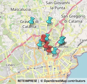 Mappa Largo Barriera del Bosco, 95030 Gravina di Catania CT, Italia (1.27417)