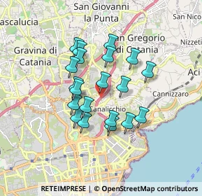 Mappa Viale Mediterraneo, 95030 San Giovanni la punta CT, Italia (1.548)