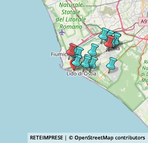 Mappa Via Guido Vincon, 00121 Lido di Ostia RM, Italia (5.47)