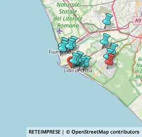 Mappa Via Guido Vincon, 00121 Lido di Ostia RM, Italia (4.88733)