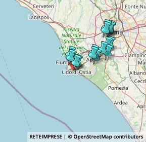 Mappa Via Guido Vincon, 00121 Lido di Ostia RM, Italia (12.93188)