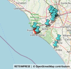 Mappa Via Guido Vincon, 00121 Lido di Ostia RM, Italia (17.233)
