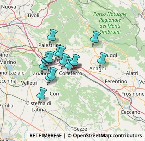 Mappa Via Ingegnere Riccardo Morandi, 00034 Colleferro RM, Italia (10.26688)