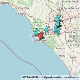 Mappa Via dei Traghetti, 00100 Lido di Ostia RM, Italia (13.61867)