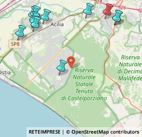 Mappa Via Villandro, 00124 Roma RM, Italia (6.25667)