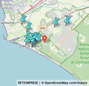 Mappa Riserva Naturale Statale del Litorale Romano, 00124 Roma RM, Italia (3.00538)