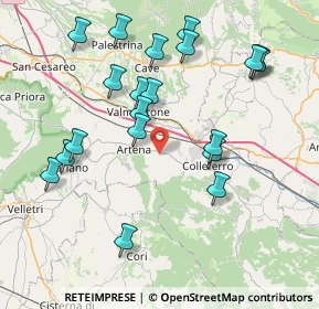 Mappa Via Colle Sacramento, 00031 Artena RM, Italia (8.845)