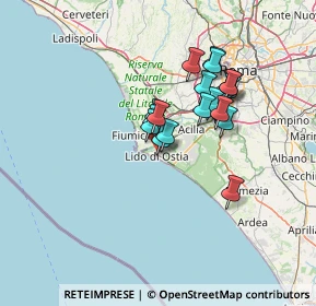 Mappa Viale dei Romagnoli, 00100 Lido di Ostia RM, Italia (11.3305)