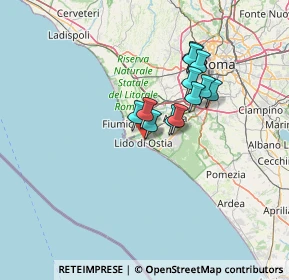 Mappa Via delle Bermude, 00121 Lido di Ostia RM, Italia (10.605)