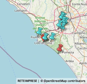 Mappa Viale dei Romagnoli, 00100 Lido di Ostia RM, Italia (12.91667)