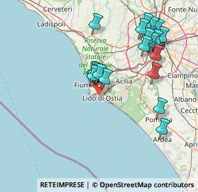 Mappa Via Arduino Forgiarini, 00100 Lido di Ostia RM, Italia (16.9365)