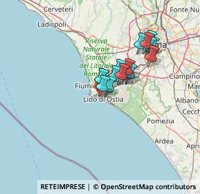 Mappa Via Arduino Forgiarini, 00100 Lido di Ostia RM, Italia (10.89467)