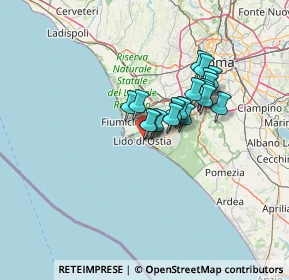 Mappa Piazzale della Stazione del Lido, 00122 Roma RM, Italia (10.008)