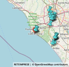 Mappa Via Climene, 00121 Lido di Ostia RM, Italia (17.324)