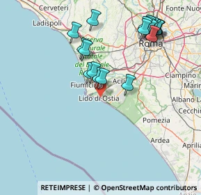 Mappa Lido Centro, 00100 Lido di Ostia RM, Italia (18.1125)