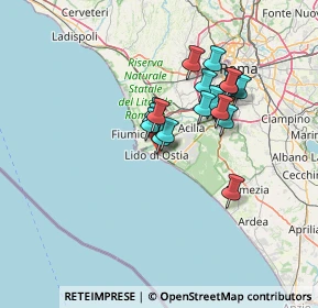 Mappa Lido Centro, 00100 Lido di Ostia RM, Italia (11.422)