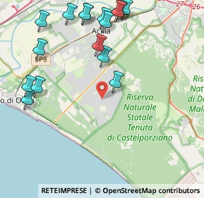 Mappa Via Rifiano, 00124 Roma RM, Italia (5.43063)
