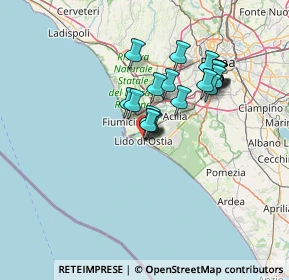 Mappa Via Lucio Lepidio, 00122 Lido di Ostia RM, Italia (11.8015)
