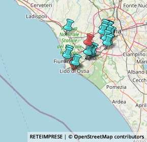 Mappa Via Dante Vaglieri, 00100 Lido di Ostia RM, Italia (13.367)