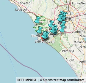 Mappa Via Dante Vaglieri, 00100 Lido di Ostia RM, Italia (11.789)
