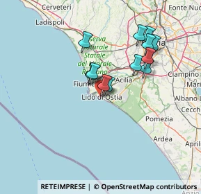 Mappa Via Dante Vaglieri, 00100 Lido di Ostia RM, Italia (12.38231)