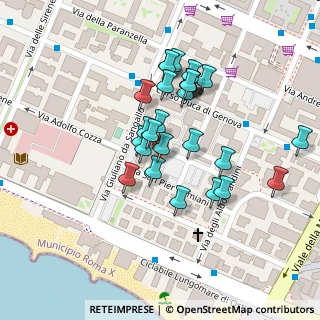 Mappa Via S. Pier Damiani, 00121 Roma RM, Italia (0.08214)