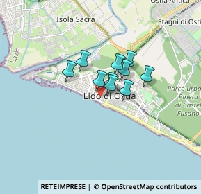 Mappa Via Dante Vaglieri, 00100 Lido di Ostia RM, Italia (1.33091)